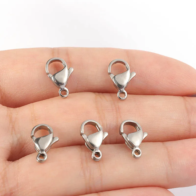

20pcs/Connecting Buckle Gold Silver Stainless Steel Lobster Clasp Necklace Bracelet Accessories Wholesale For Diy Jewelry Making