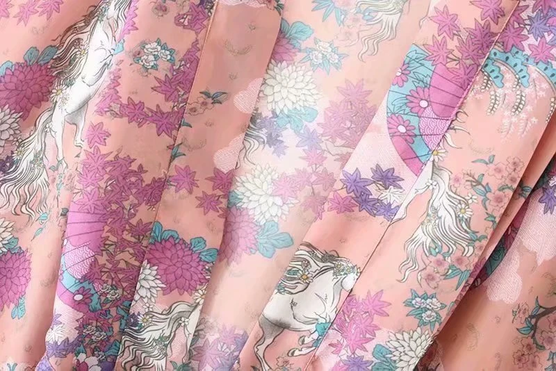 Каштановых Queens женские ботильоны из конского цветочный принт с рукавом летучая