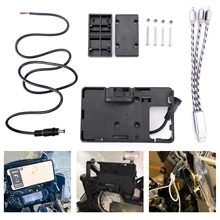 Artudatech For BMW R1200GS ADV F700GS F800GS Mobile Phone Navigation Bracket Motorcycle USB Charging 12MM Mount Motor Parts