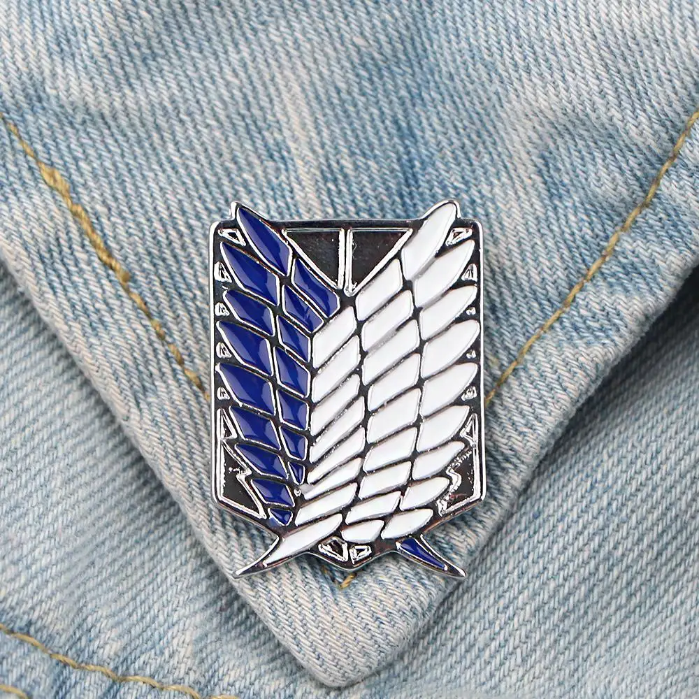 LT477 аниме Атака Титанов эмаль броши на булавке для женщин мужчин рюкзак сумки