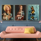 Знаменитая Мона Лиза, забавная инновационная Картина на холсте, Постер, печать, Настенная картина для гостиной, домашнее украшение для стен