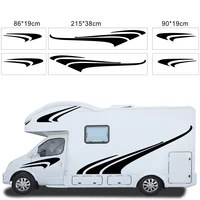 6pcs rv striped rv caravan side door striped body graphic sticker diy decal camper trailer vinyl car accessories
