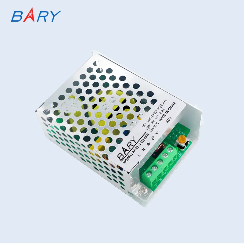 

BARY 24W Output Power AC-DC Switching Power Supply Module 100-250VAC To DC5V 4800mA AP21-24W05N White Aluminum Alloy Shell