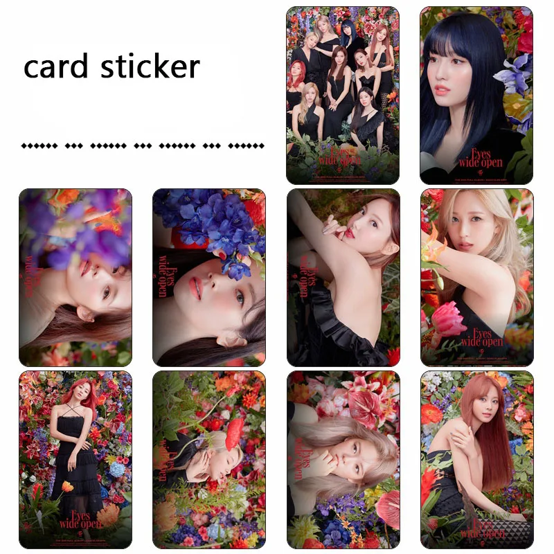 KPOP двойная надпись Я не могу остановить меня стикер для карт s Momo Sana Мина