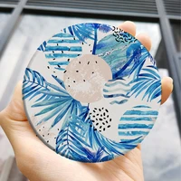 eco friendly printed silicone diatom mud glass mat tropical plants leaves cute coster place mats dinning table decor drink coas