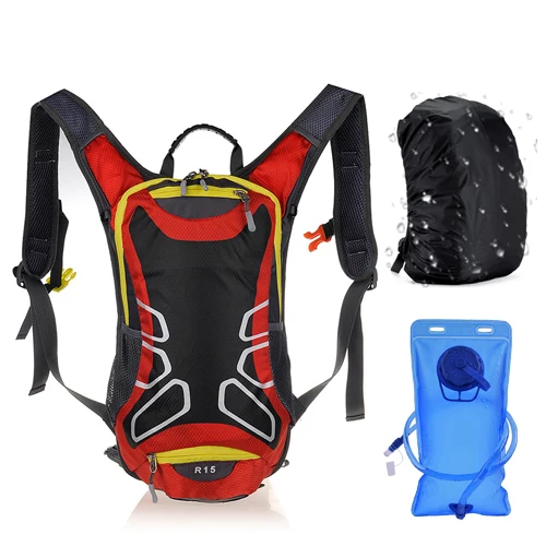 Red Water Bag NEWBOLER 15L велосипедная сумка MTB велосипедный рюкзак для верховой езды гидратация рюкзак для уличного спорта водонепроницаемая сумка Велоспорт рюкзак с дождевой крышкой - Цвет: Red Water Bag