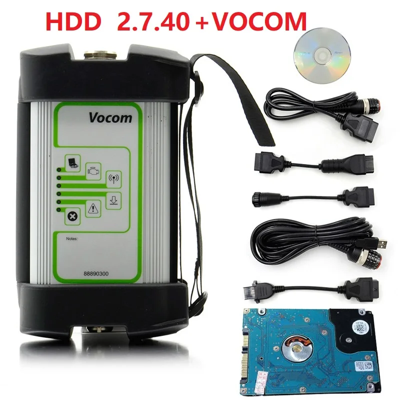 Vocom and HDD 2.7.40 Диагностический инструмент для грузовиков Volvo Vocom 88890300 V2.7.40 Vocom сканер для грузовиков сверхмощный интерфейс для UD/Mack/Volvo 88890300 Vocom - Цвет: Vocom and HDD 2.7.40