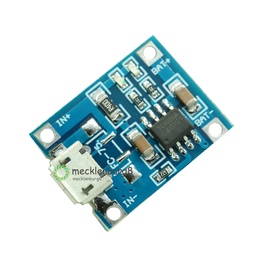 5 шт. плата зарядного устройства для литиевых батарей TP4056 Micro USB в 1 а 18650 со
