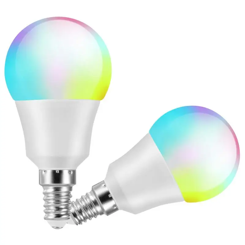 

6W Led Lights Smart Control Lamp E14 Dimmable RGB Led Lamp For Alexa/Google Home Smart Home Led Lights Colorful Changing Bulb
