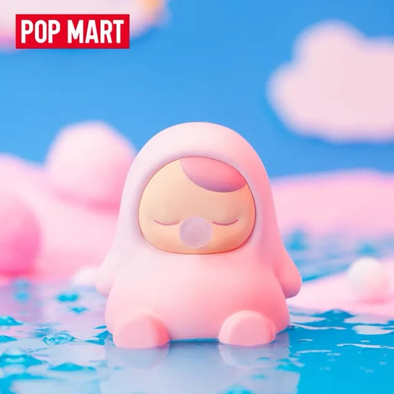 POP MART PUCKY-caja ciega relajante de la serie Beans, modelo de juguetes de Anime lindo, regalo de figura, caja sorpresa Original-0