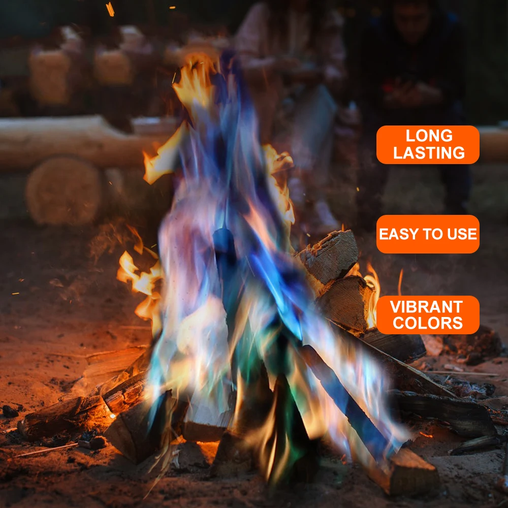 

1 PC FCA Magic Flame Powder 10/15/25/30g For Fishing Camping Lighting Vibrant Colors Long Lasting Fire Fun Outdoors