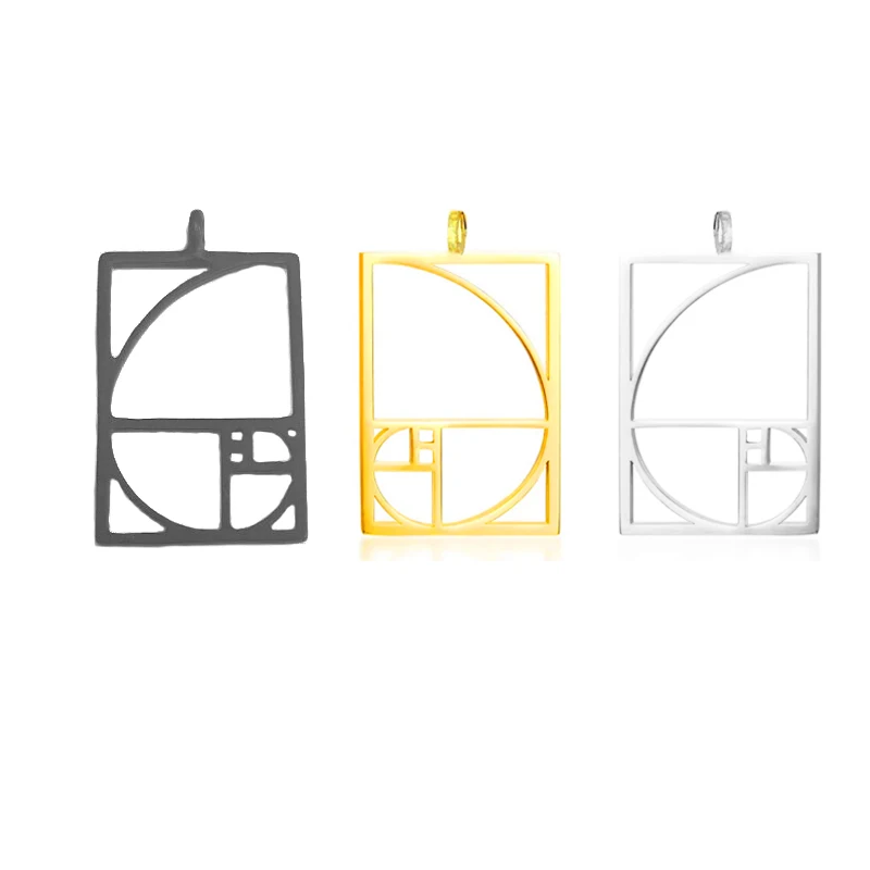 

New 20*30mm Fibonacci Golden Ratio Charms Charms Initial Handmade Pendant For Diy Bracelet Jewelry Making Accessories For Women