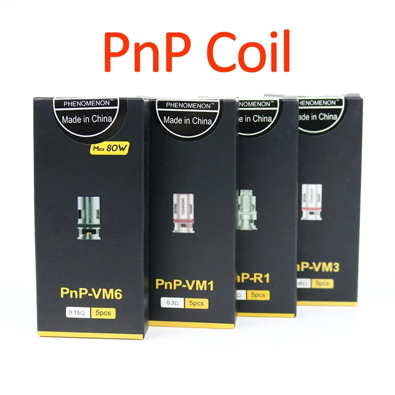 

5 шт. PnP катушка TM2 0.8ohm испаритель, сменная катушка VM5 0.2ohm /VM6 0.15ohm /R1 0.8ohm PnP катушка для Мода VINCI Air Drag X/S Argus GT/Air/Pro