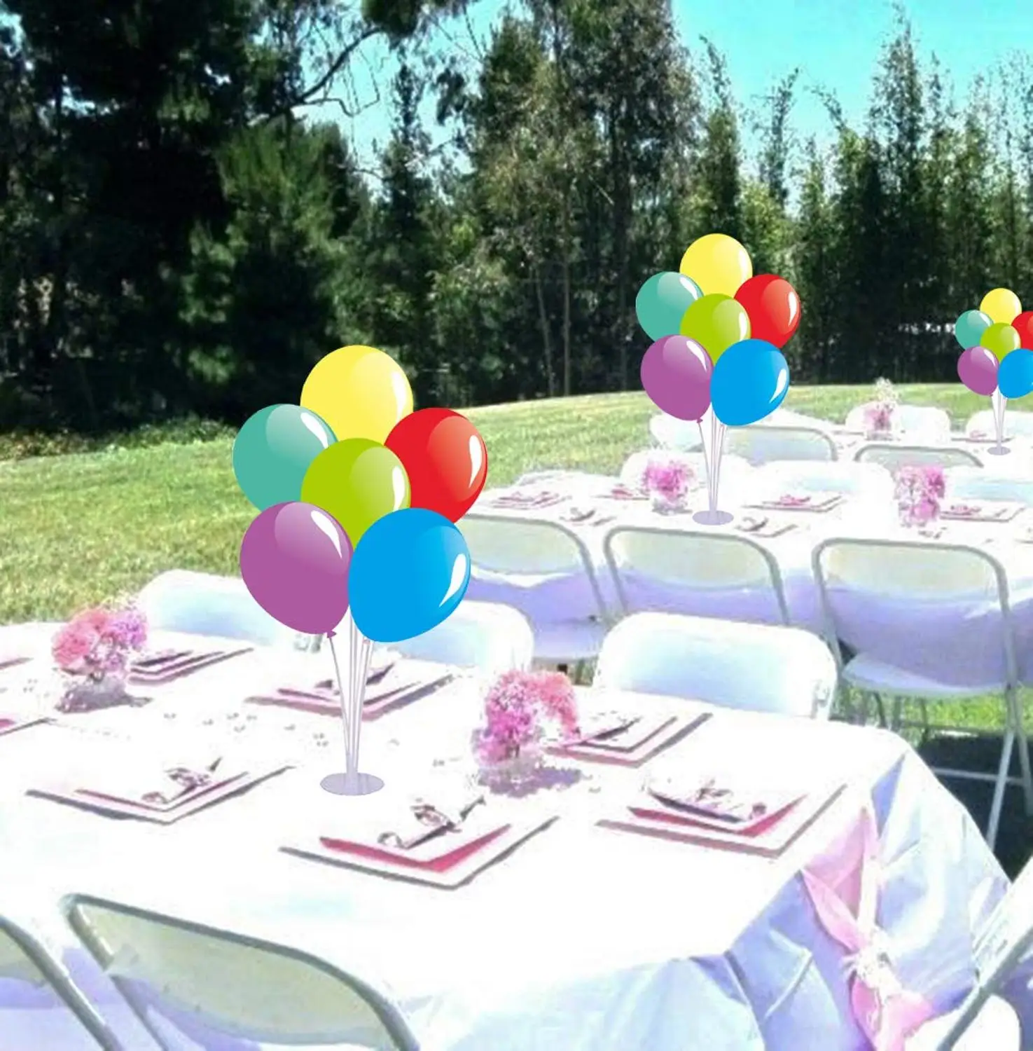 3 шт. 7 трубы подставка для воздушных шаров держатель шарика Колонка воздушный шар