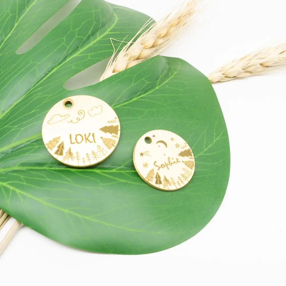 Именная табличка из латуни на заказ для домашних питомцев ярлыки с оригинальным