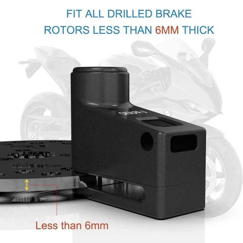 

Motorcycle Scooter Bicycle Wheel Padlock Fingerprint Anti-Theft Disc Brake Lock Disc Brake Lock