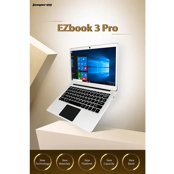 Джемпер Ezbook 3 Pro Windows 10 Ноутбук 13,3 дюймов Fhd Безель, Intel тонкий ультрабук портативный, 6 Гб Ram 64 ГБ Rom, металлический корпус L