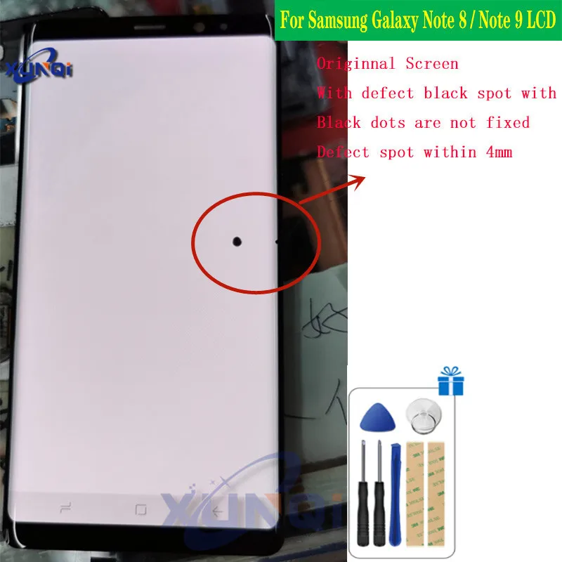 ЖК дисплей Super AMOLED с мертвыми точками для Samsung Galaxy Note9 Note 9 N960F N960D N960DS сенсорным