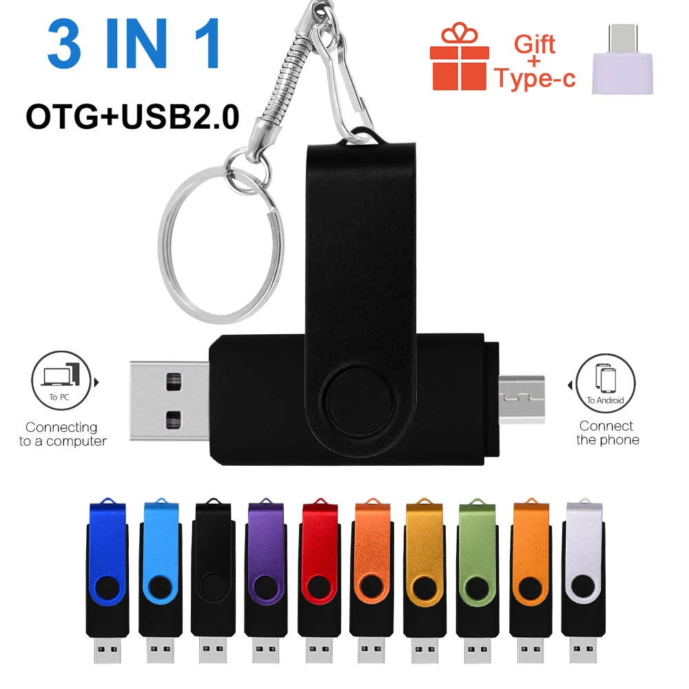 Новый OTG 3 в 1 смартфон планшетный ПК двойного назначения 2 0 флэш накопитель 64 ГБ 32