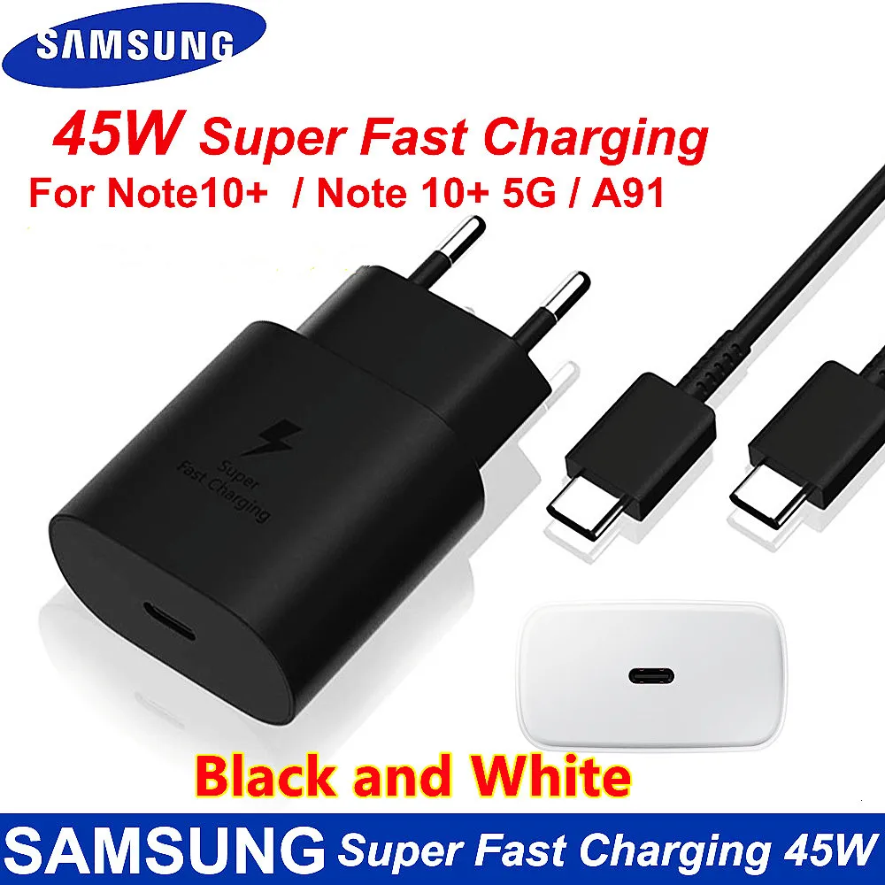 

Samsung 45W Super Fast Charger Original Adaptive EU/UK Quick Charge Travel Adapter For Galaxy Note10 Plus Note10Plus 5G Note10+