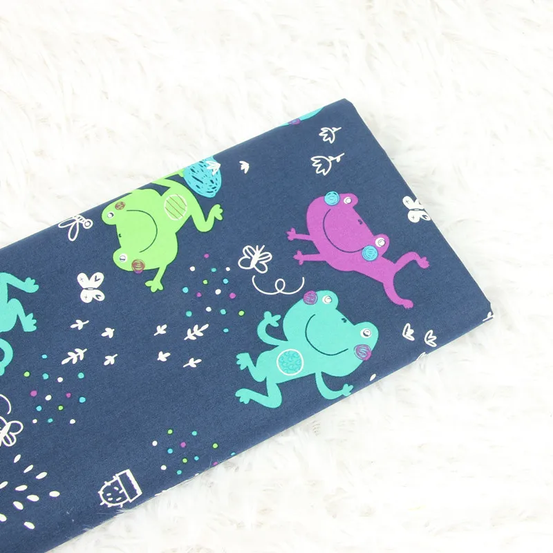

Pure Cotton Fabric for Dress Cartoon Frog Print Patterns DIY Clothes Handmade Patchwork Sewing Soft Comfortable
