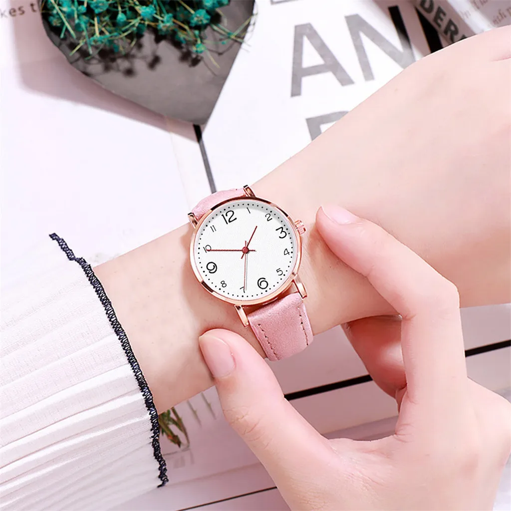 Роскошные Брендовые женские часы 2019 простые Стильные кварцевые с кожаным