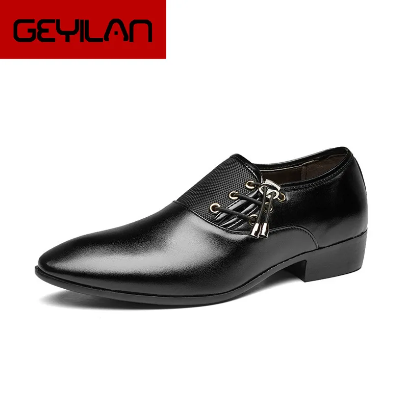 Мужские классические туфли роскошная повседневная обувь в итальянском стиле