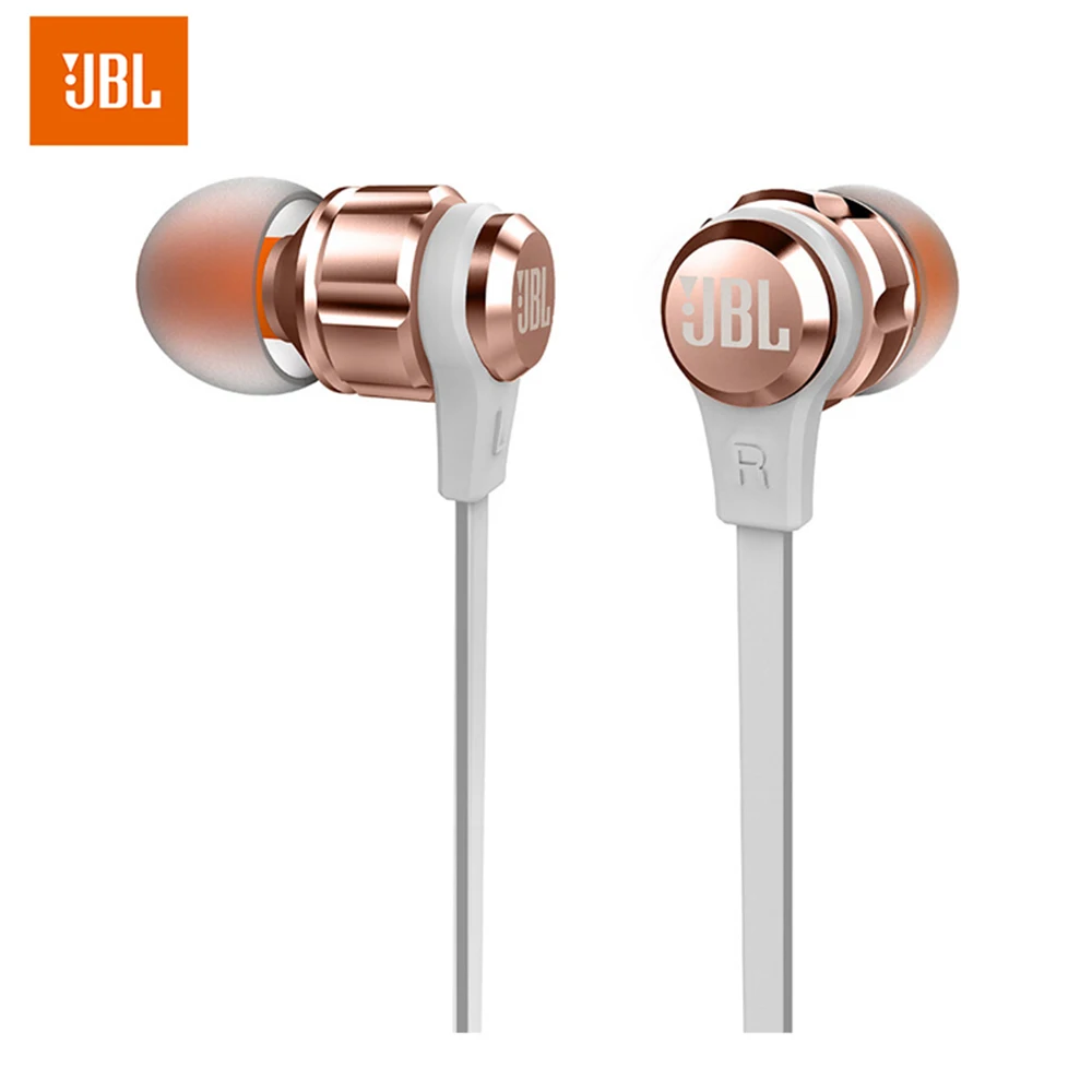 JBL T180A стерео наушники вкладыши для бега спорта 3 5 мм проводные чистые глубокие