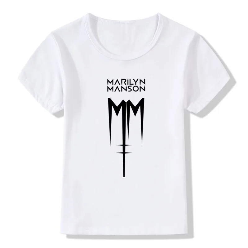 2019 Детская Классическая футболка с принтом Мэрилин Мэнсон летние повседневные