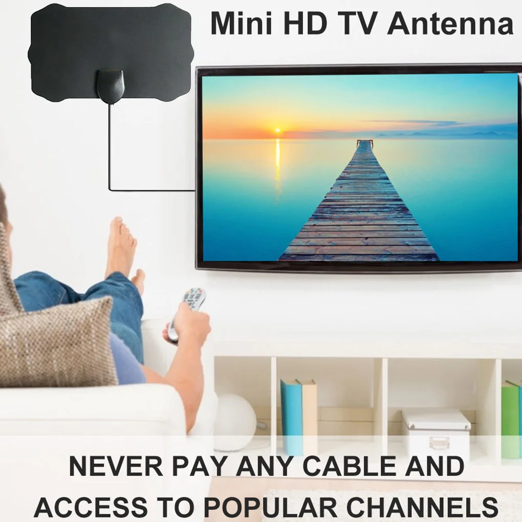 

1080p Indoor Digital HDTV Antenna Amplifier 5000 Mile Range HD 4K TV Antenna Digital TV Stick Signal Receiver Amplifier