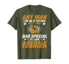 Мужские занимает папа специальный любить Airedale футболка с терьером