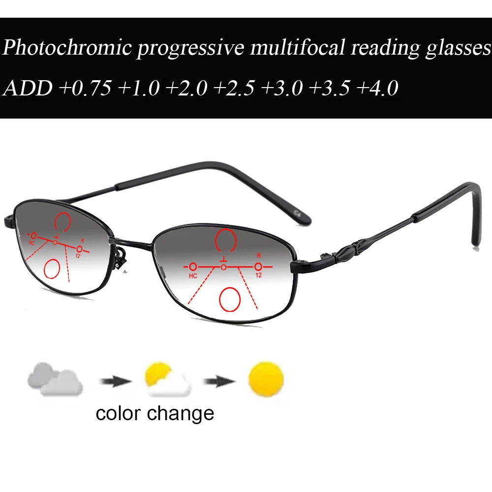 Сверхлегкий silverf прогрессивные очки для чтения Бизнес Для женщин + 1 0 5 75 2 3