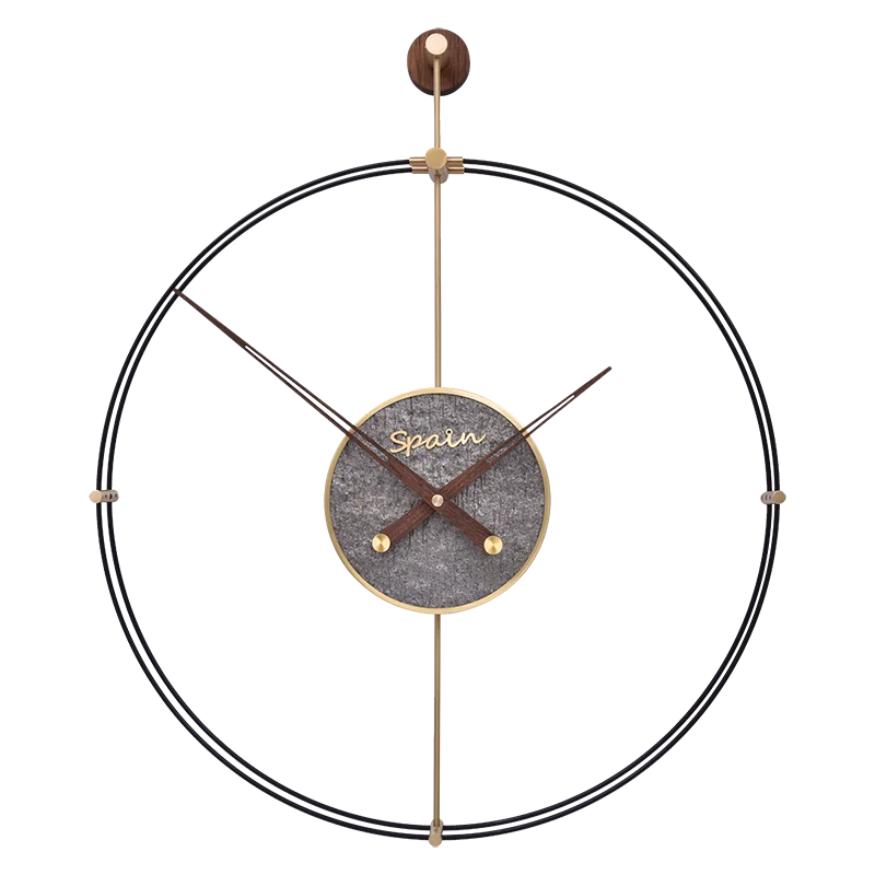 

Spain Nordic Luxury Wall Clock Modern Design Large Metal Gold Clocks Wall Home Decor Living Room Reloj De Pared Horloge Murale