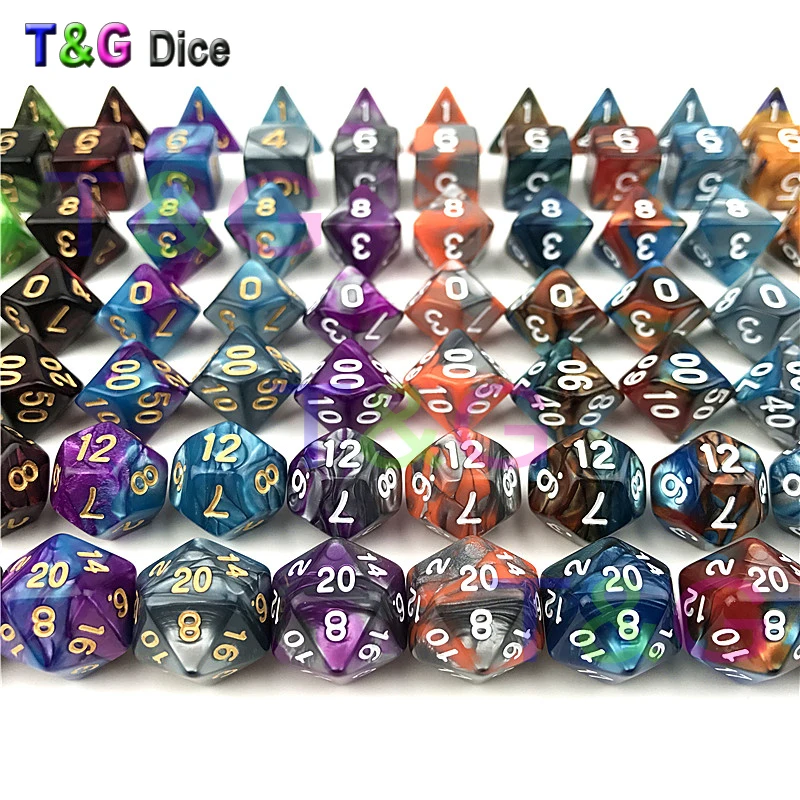 7 шт./компл. RPG DND настольная игра Dnd личность Два цвета специальная игральная кость