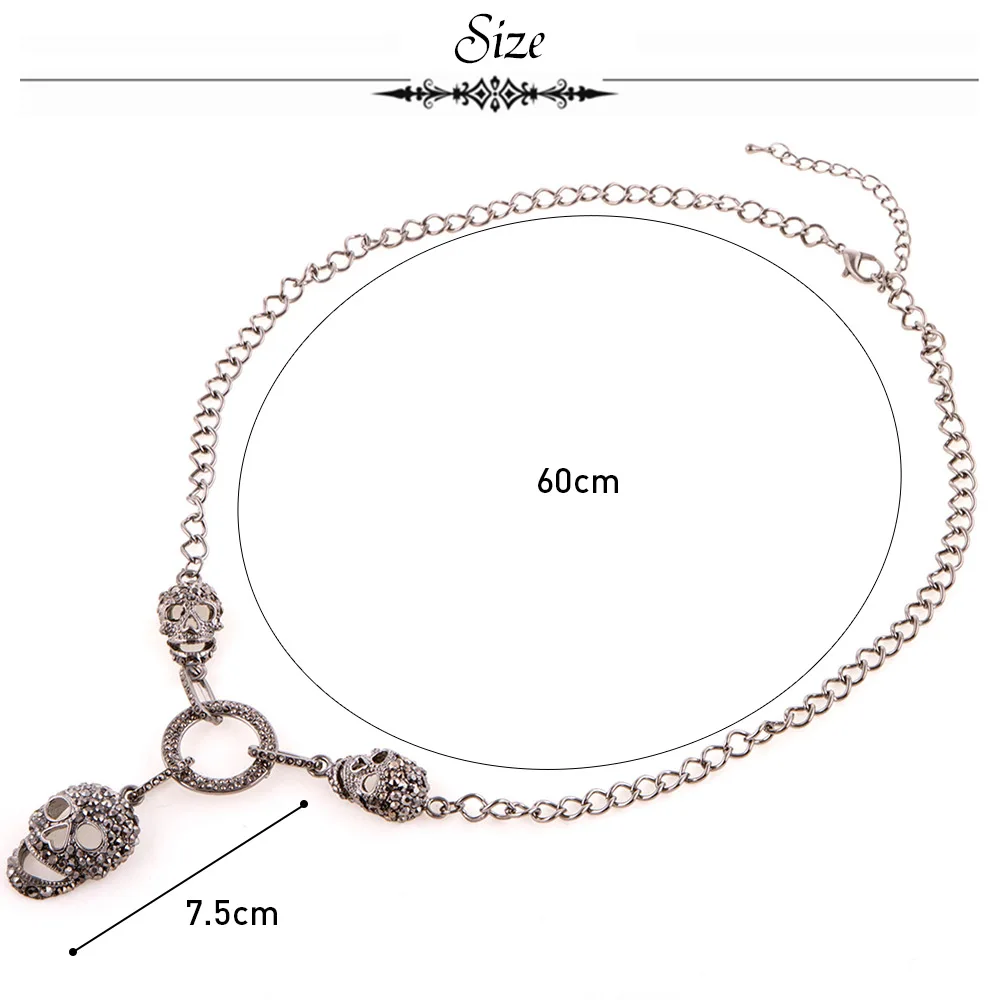 Ожерелье чокер EVBEA с черепом для женщин модные стильные ожерелья подвесками