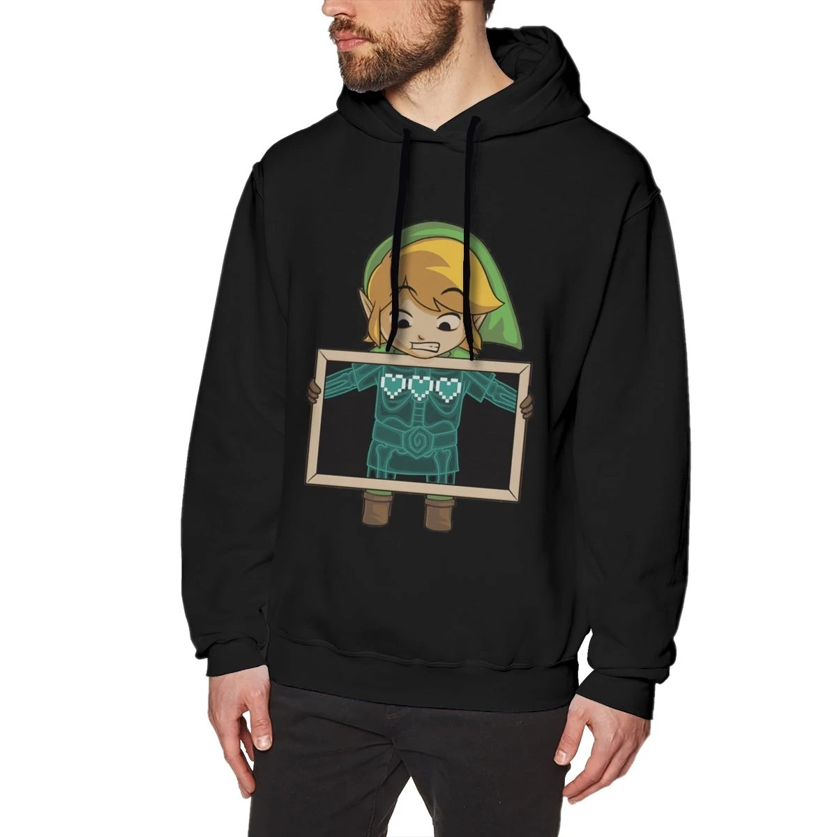 Толстовка мужская Legend Of Zelda Link длинная Harajuku с круглым вырезом героями
