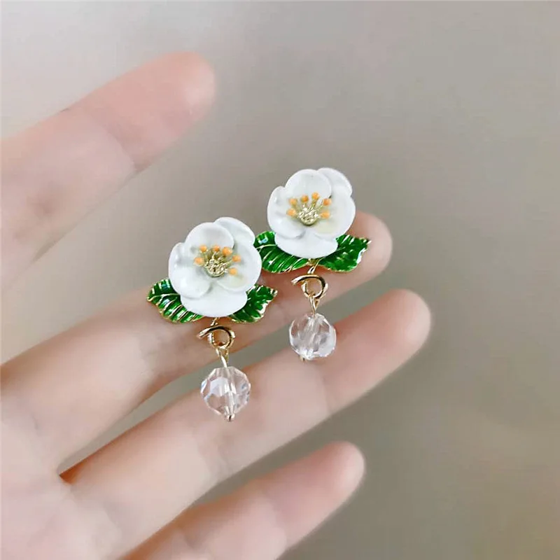 

Fresh Leaf Flower Earrings Women 2020 New Jewelry Simple Oorbellen