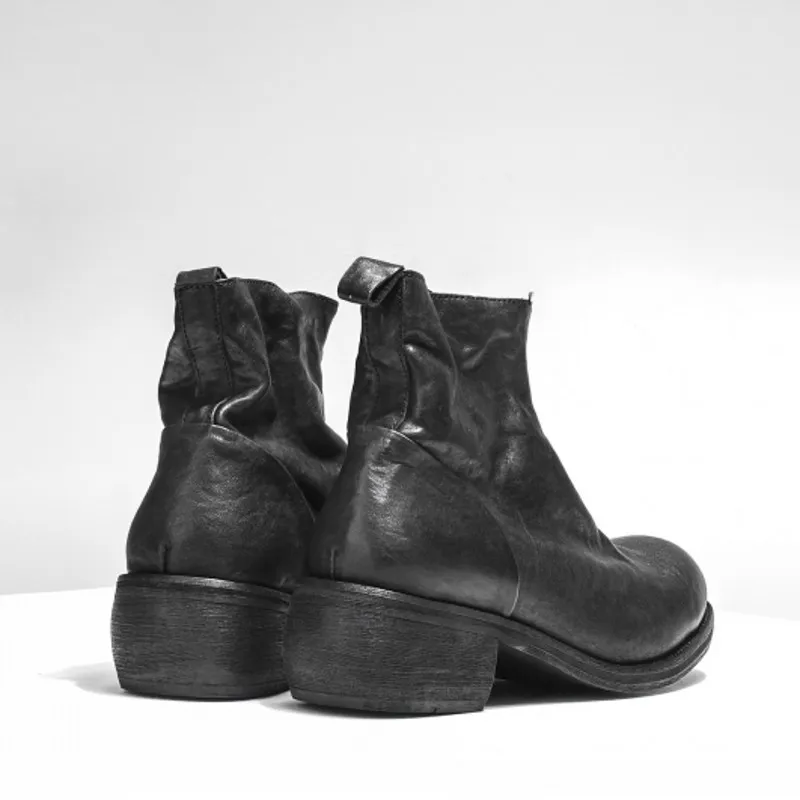 Винтажные ботинки из натуральной кожи на молнии мужские для верховой езды с