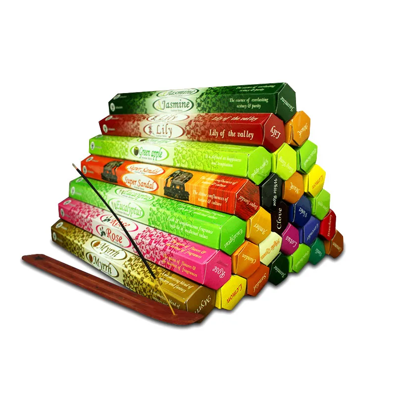 20 шт./кор. Ладан палка с держателем в тибетском индийские вкус сандалии бледно