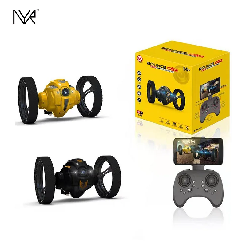 

NYR Радиоуправляемый автомобиль, гибкие колеса, вращающийся светодиодный светильник с Wi-Fi, камера, Радиоуправляемый автомобиль, упругий робо...