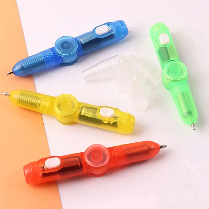 2in1 светодиодный Красочный Световой спиннинг ручка Роллинг шариковая