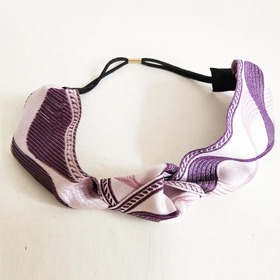 Женская повязка на голову с вышитым геометрическим узлом цвет в ассортименте| |