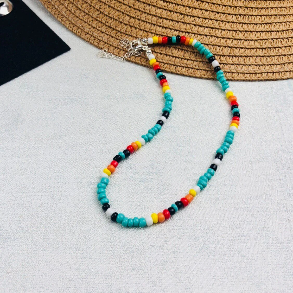 Boho красочные маленькие бусы колье для женщин Простой Бисероплетение Цветок ожерелье ручной работы воротник ювелирные изделия колье Femme - Окраска металла: 5
