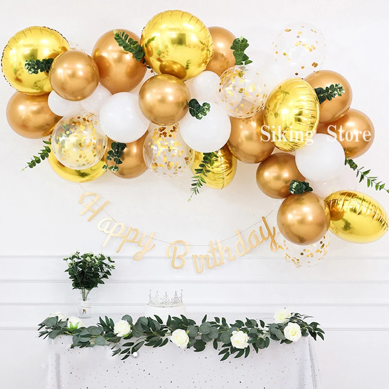 

48PCS/Lot Birthday Party Decoration Balloon Arch Wedding Anniversaire Decor Globos Gold Balloons Baby Shower Christmas Supplies