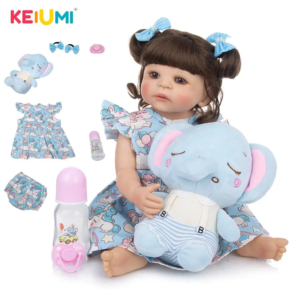 

Силиконовые куклы Новорожденные, 22 дюйма, с париком