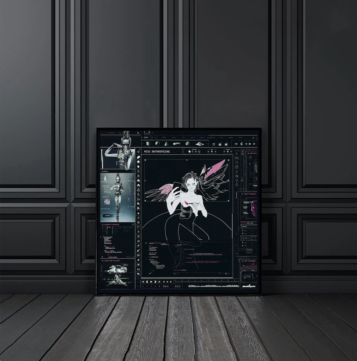 

Miss Anthropocene Grimes Music Album Poster Canvas Print Rap Hip Hop Music Star Singer Home Wall Painting Decoration