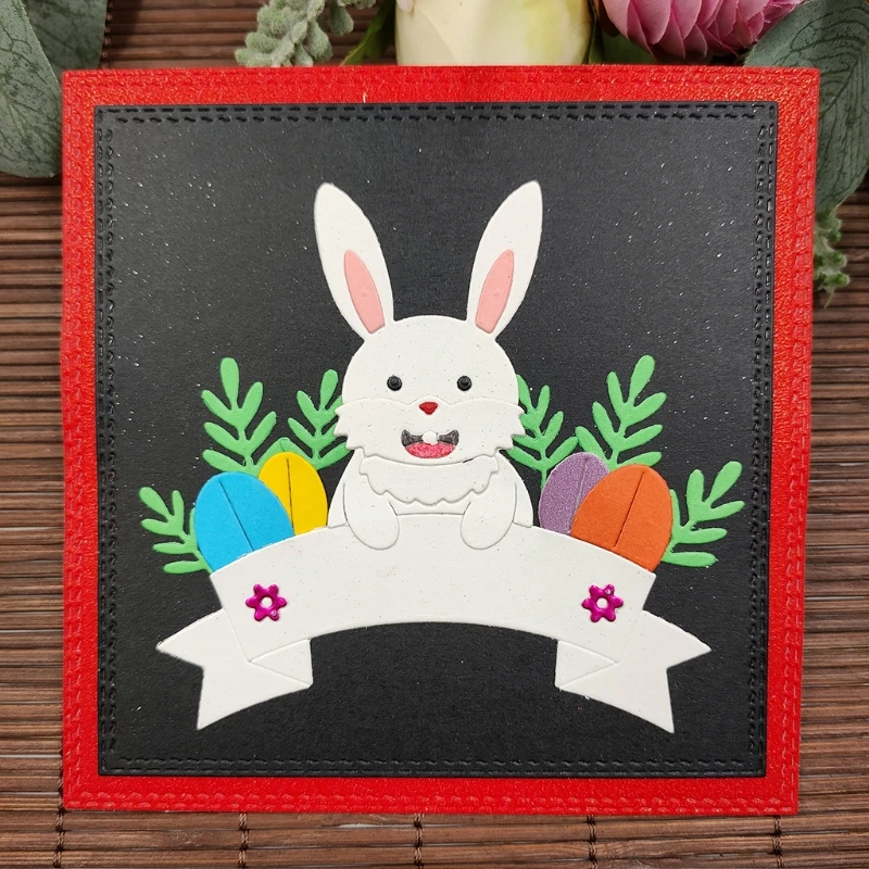 

Easter Bunny Eggs Metal Cutting Dies Stencil Scrapbooking DIY Album Stamp Paper Card Embossing Decoration