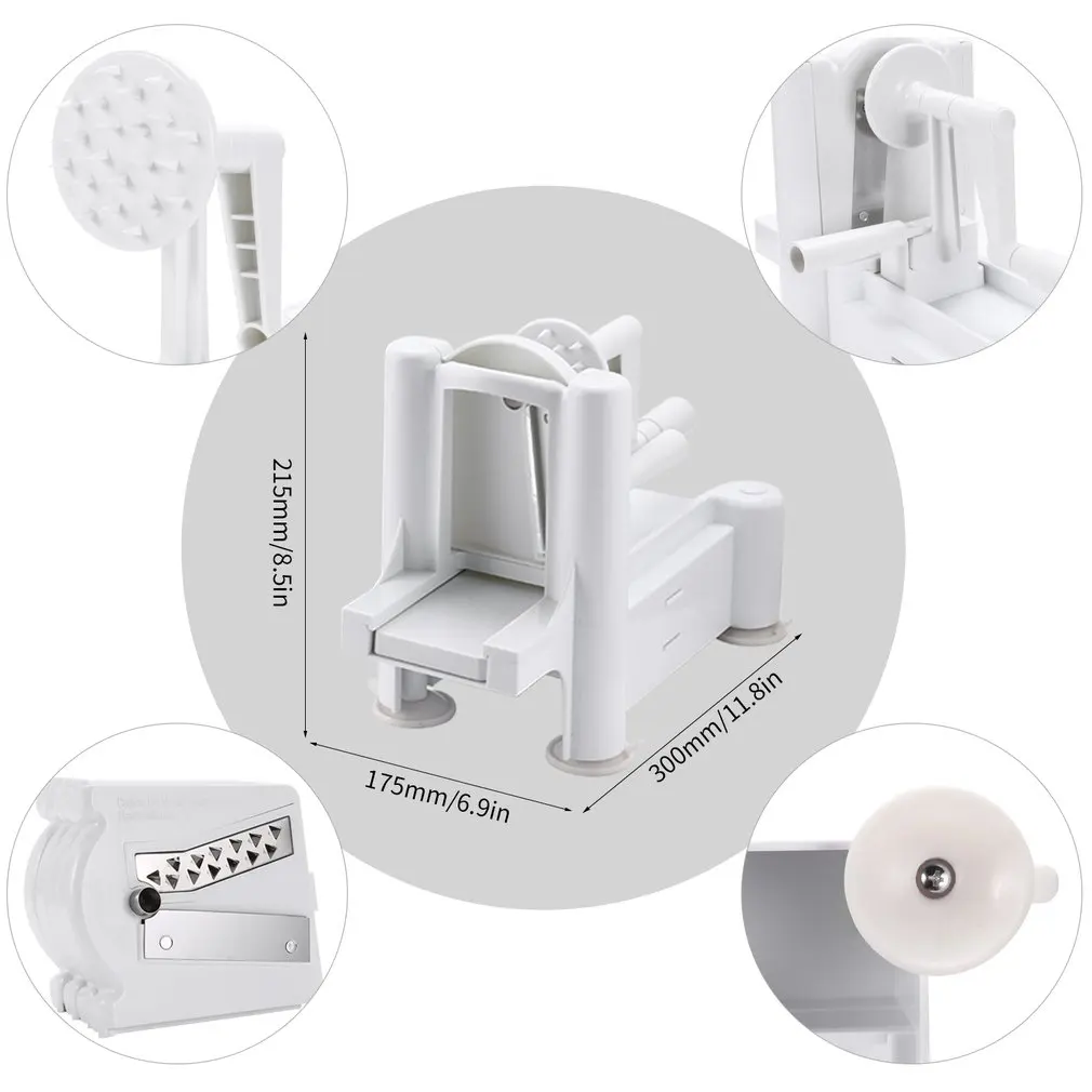 Многофункциональная овощерезка с 5 лезвиями спиральный резак для овощей