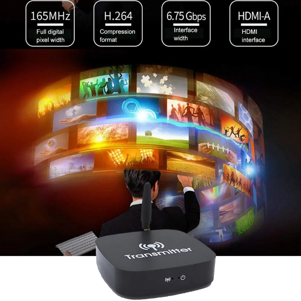 Аудио Видео 5 ГГц беспроводной 1080P HDMI удлинитель 10 м wifi передатчик и приемник для Blu-Ray плеер DVD плеер ПК ноутбук HDTV