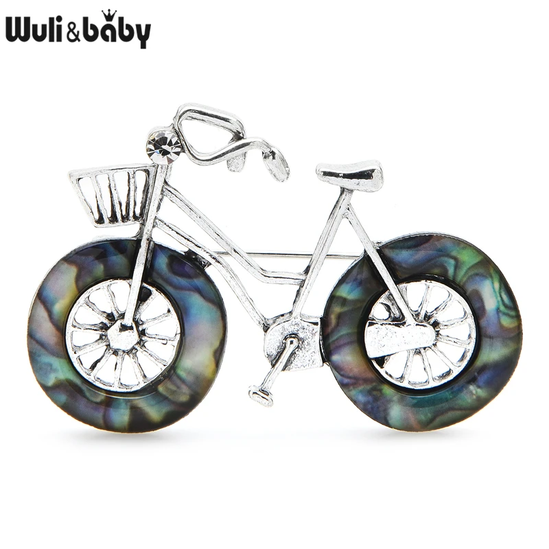 Wuli & baby натуральная ракушка броши велосипеды женская унисекс винтажная